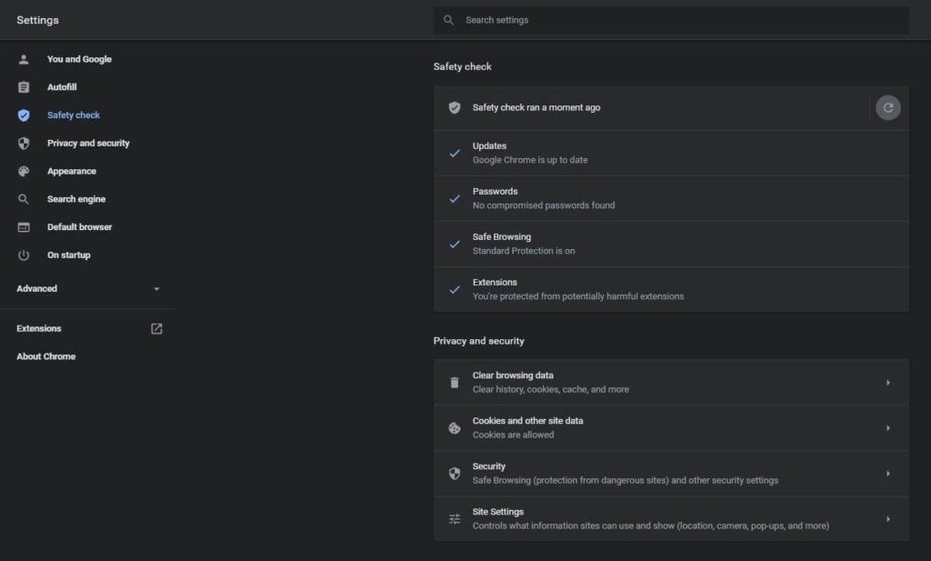 Security-and-Privacy-Settings -Google-Chrome
